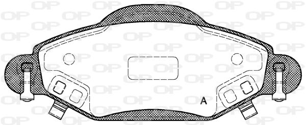 OPEN PARTS Piduriklotsi komplekt,ketaspidur BPA0978.02